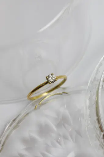 [R1.18kt.57] RING LASSO 18kt Yellow Gold & Brilliant