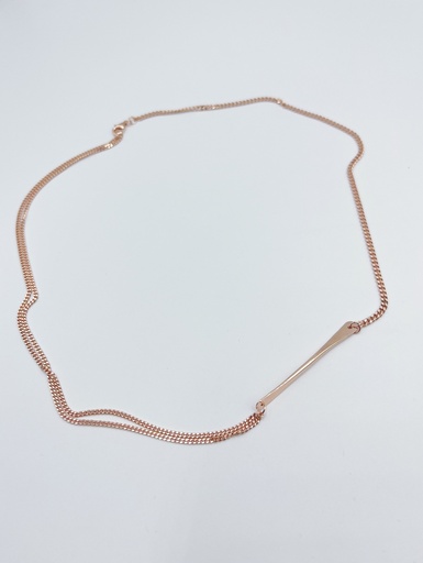 [K1.22 rose] NECKLACE LASSO TWISTED BONE K1.22 Rose 
