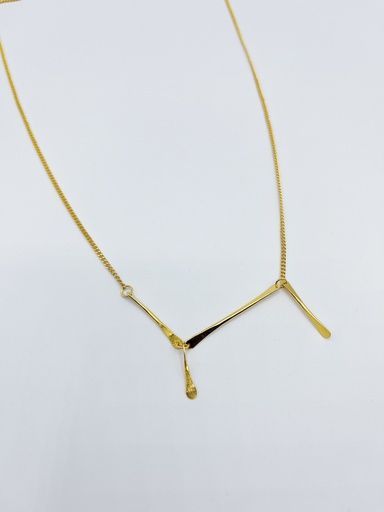 [K1.23 yellow] NECKLACE LASSO TWISTED BONE K1.23 Yellow 