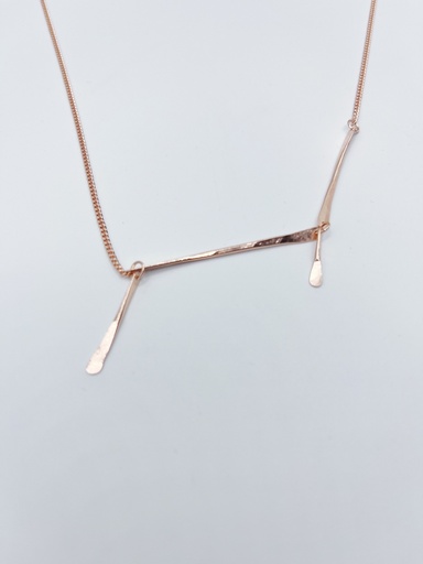 [K1.23 rose] NECKLACE LASSO TWISTED BONE K1.23 Rose