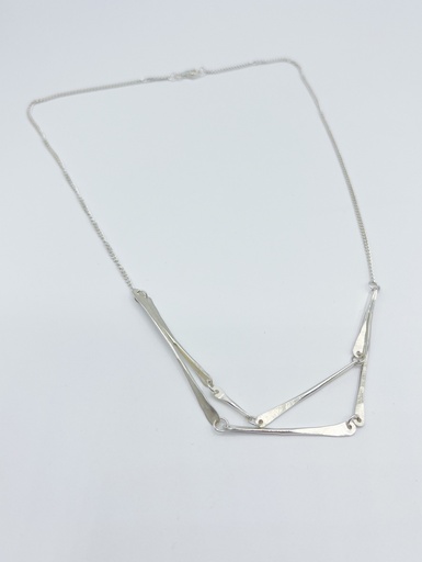 [K1.24 silver] NECKLACE LASSO TWISTED BONE K1.24 Silver