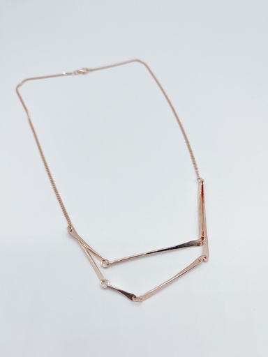 [K1.24 rose] NECKLACE LASSO TWISTED BONE K1.24 Rose