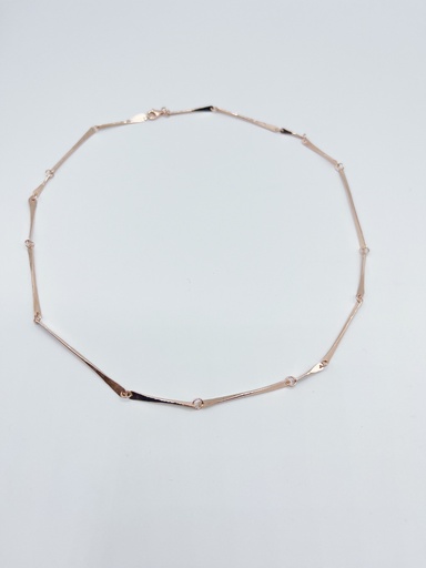 [K1.25 rose] NECKLACE LASSO TWISTED BONE K1.25 Rose
