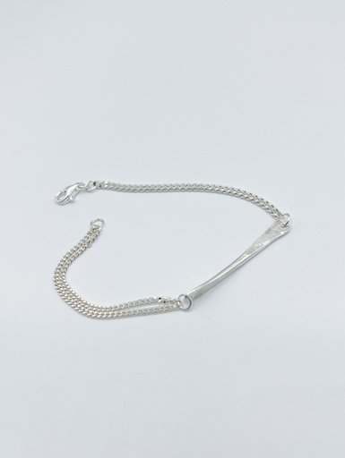 [A1.35 silver] BRACELET LASSO TWISTED BONE A1.35 Silver