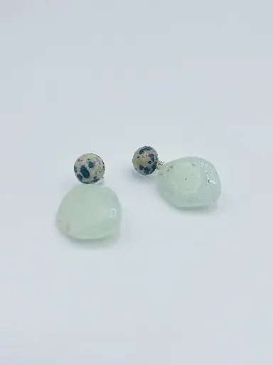 [O19.4 Jasper & Jade] EARRINGS Mussels & Muscles O19.4 Jasper & Jade 