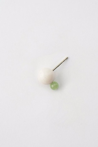 [O19.7 Jade & Ivory] EARRINGS Mussels & Muscels O19.7 Jade & Ivory