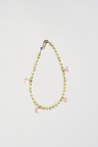 [A19.1 Jade Rose quartz] Earstuds LASSO