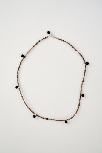 [K19.1 onyx smokey quartz] NECKLACE Mussels & Muscels K19.1 onyx smokey quartz