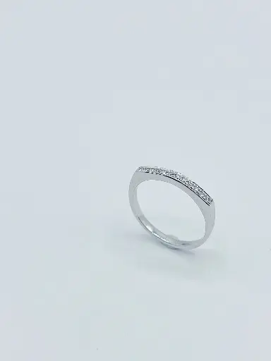 [R1.18kt.59] RING LASSO 18kt White Gold & Brilliant