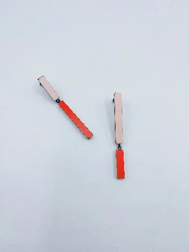 EARRINGS Karen Vanmol 040.61 Rose Red