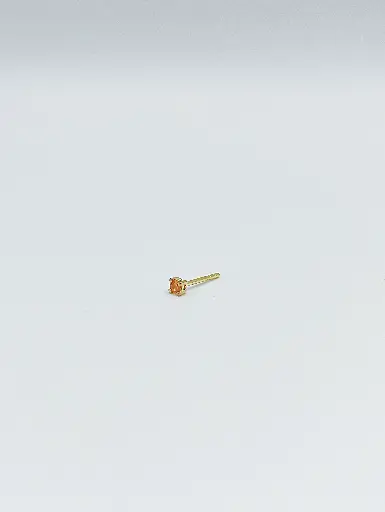 [O1.18kt.9 oranje Saffier] EARSTUD LASSO Orange Sapphire