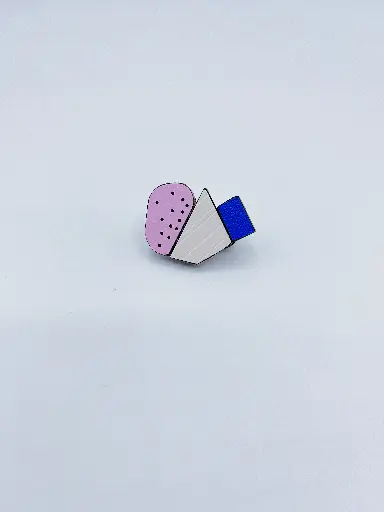 [B40.3 Rose Cream Blue] BROOCHE Karen Vanmol B40.3  Rose Creme Blue 