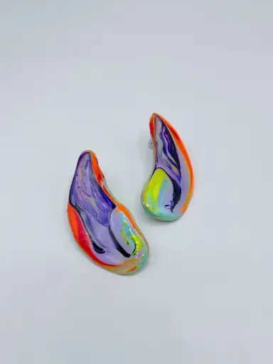 [O14.2 paars] EARRINGS Maribel Luque