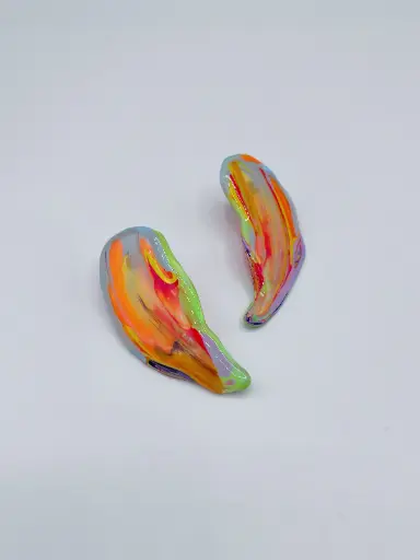 [O14.2 oranje multi] Earrings