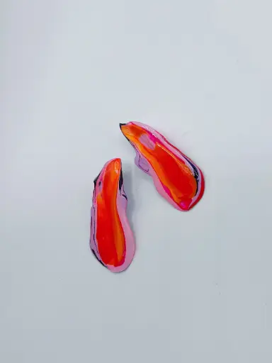 [O14.2 oranje/rood] EARRINGS Maribel Luque