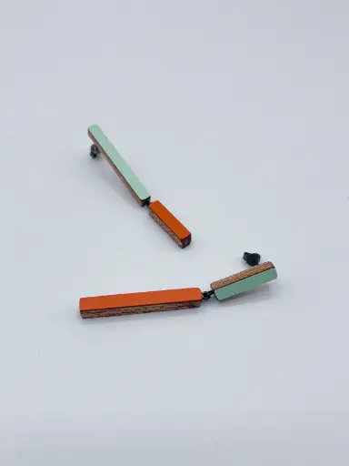 [O40.61 mint red] Earrings Karen Vanmol