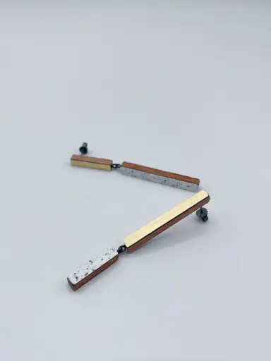 [O40.61 gold white] Earrings Karen Vanmol 