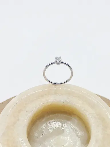 [R1.18kt.63] RING LASSO 18kt White Gold & Brilliant