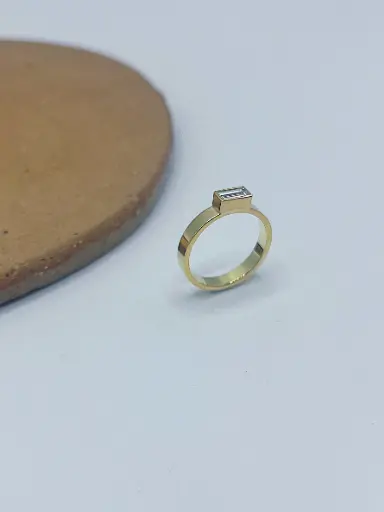 [R1.18kt.64] RING LASSO 18kt White Gold & Diamond