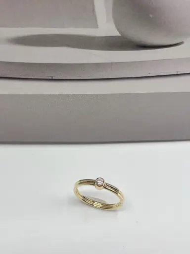 [R1.18kt.65] RING LASSO 18kt Yellow Gold & Brilliant