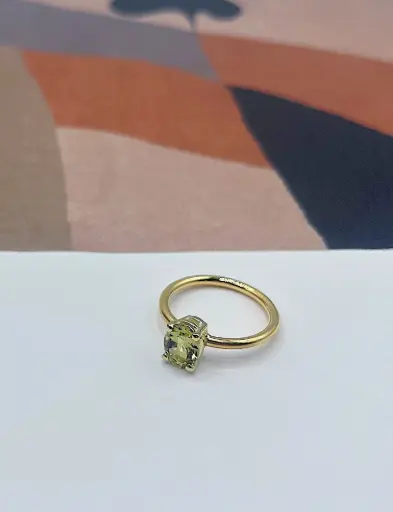 [R1.18kt.66] RING LASSO 18kt Yellow Gold & Lemon Tourmaline 