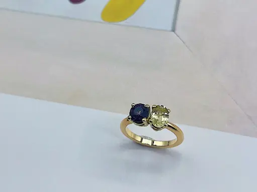 [R1.18kt.67] RING LASSO 18kt Yellow Gold & Spinel & Tourmaline  