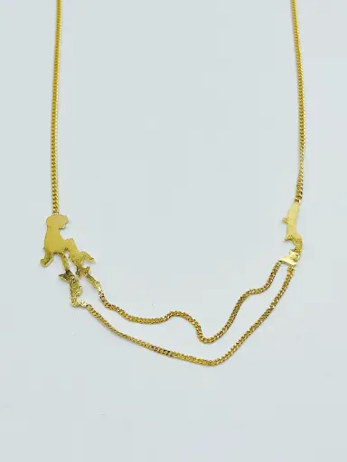 [K1.17 yellow] NECKLACE LASSO Sommen - Norra Vifjärden