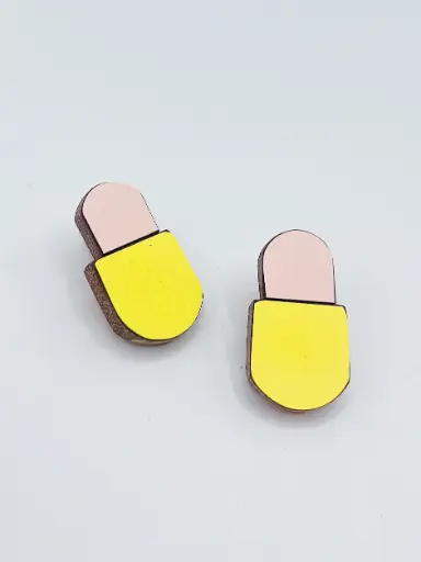 [O40.94 rose yellow] EARRINGS Karen Vanmol 