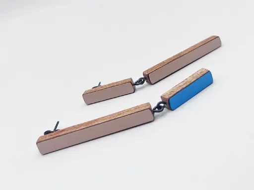 [O40.61 bleu beige] EARRINGS Karen Vanmol 
