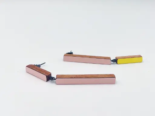 [O40.61 rose yellow] EARRINGS Karen Vanmol