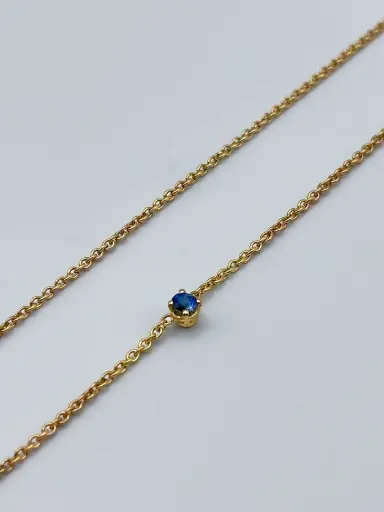 [K1.18kt.1 tanzaniet] Necklace LASSO