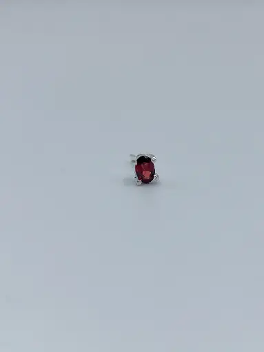 [O1.10 silver granaat] Earring LASSO