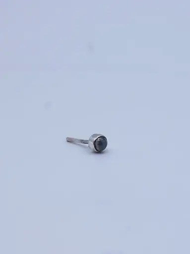 [O1.34 silver labradoriet] Earring LASSO