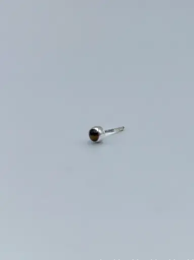 [O1.34 silver tigers eye] Earring LASSO