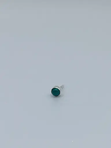 [O1.34 silver green agate] Earring LASSO