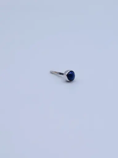 [O1.34 silver lapis] Earring LASSO