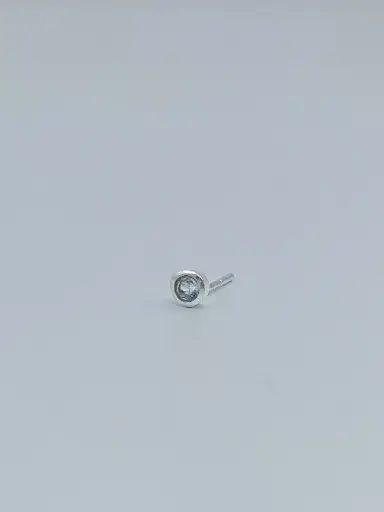 [O1.34 silver aquamarine] Earring LASSO