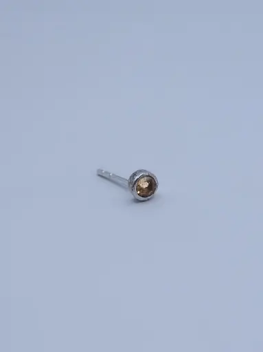 [O1.34 silver citrine] Earring LASSO
