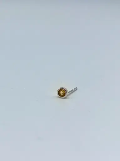 [O1.34 silver citrine] Earring LASSO