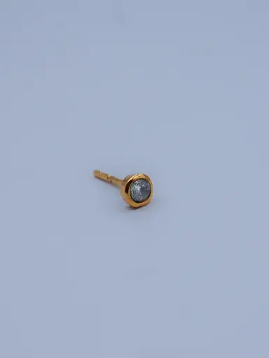 [O1.34 aquamarine goldplated] Earring LASSO