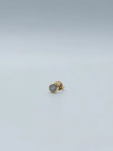 [O1.34 aquamarine goldplated] Oorbel LASSO