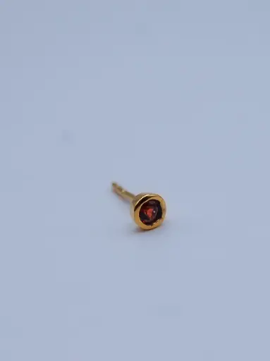 [O1.34 granaat verguld] Earring LASSO