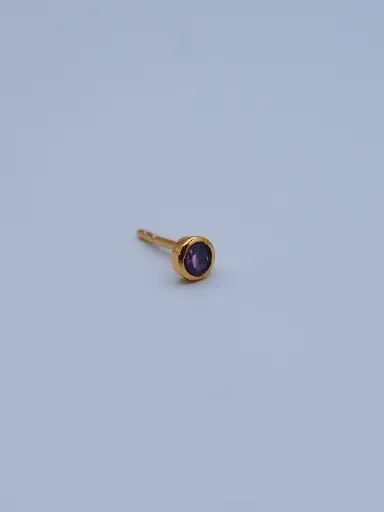 [O1.34 amethist verguld] Earring LASSO