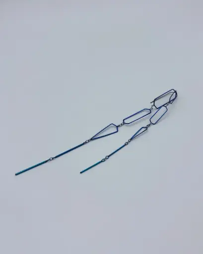 [O9.18 blue-turkois fade] Earring